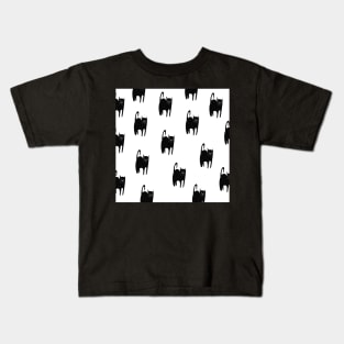 Black cat pattern Kids T-Shirt